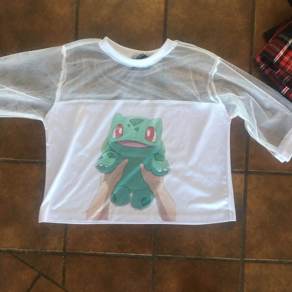 Mesh Pokémon crop top