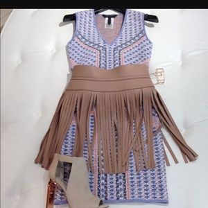 BCBG Fringe Contour Waist Belt