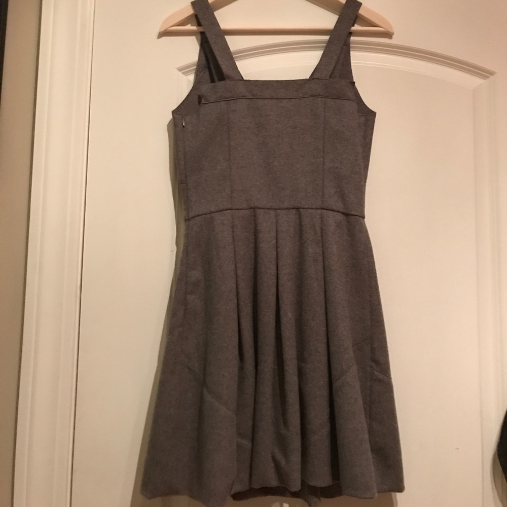 Nwot Miu Miu Grey Wool Structured A-Line Dress - image 3