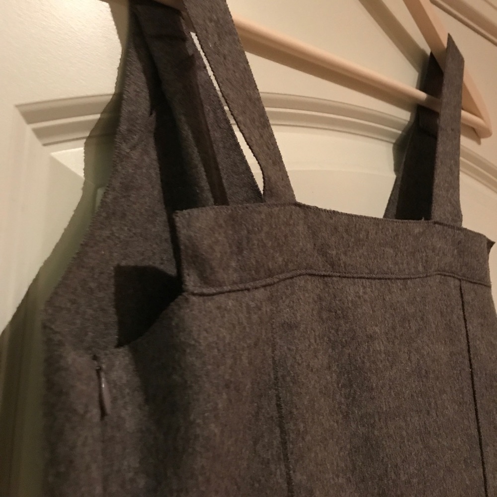 Nwot Miu Miu Grey Wool Structured A-Line Dress - image 5