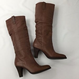 Via Spiga Boots Forde 9.5 M Leather Slouch Pull On