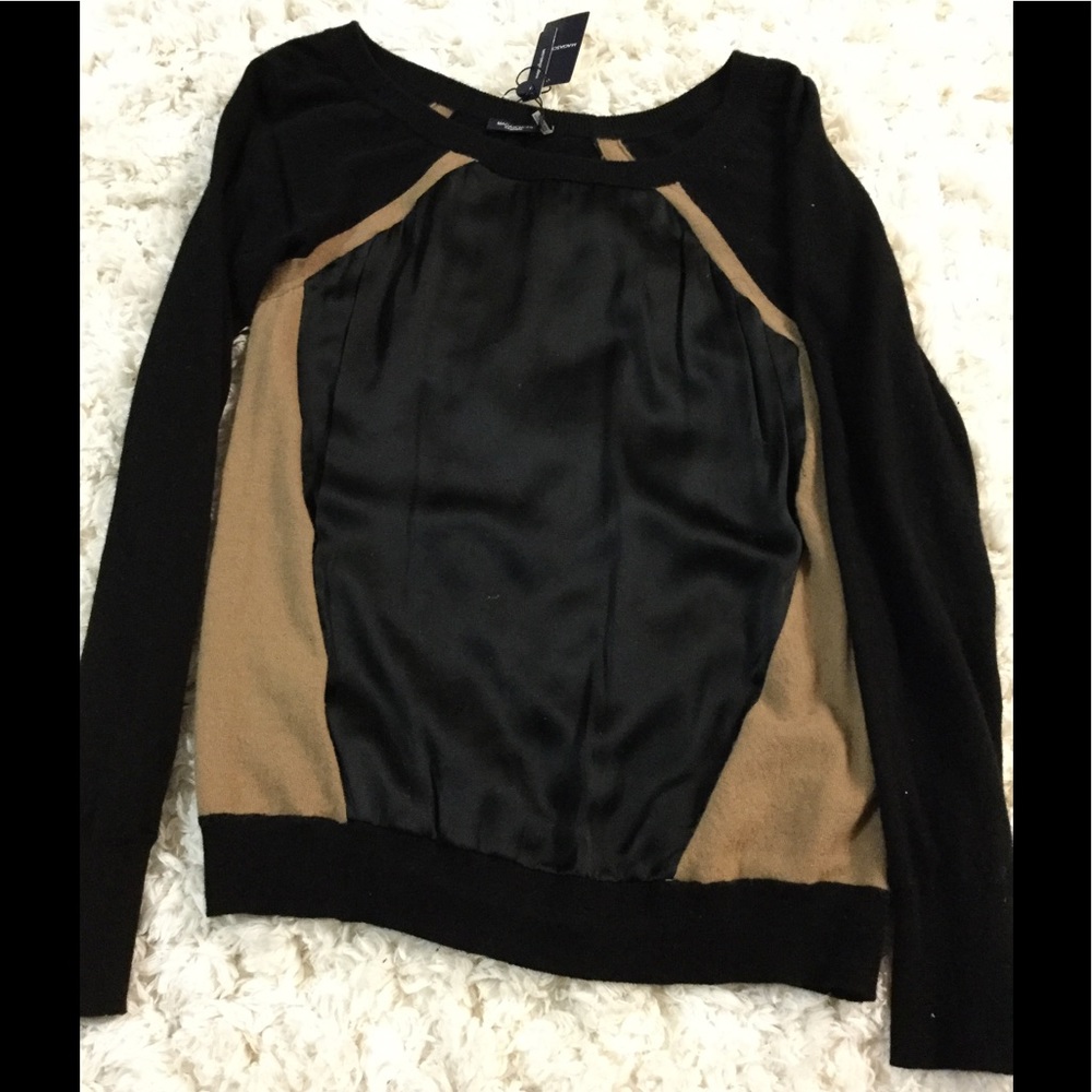 Cashmere black and brown sweater