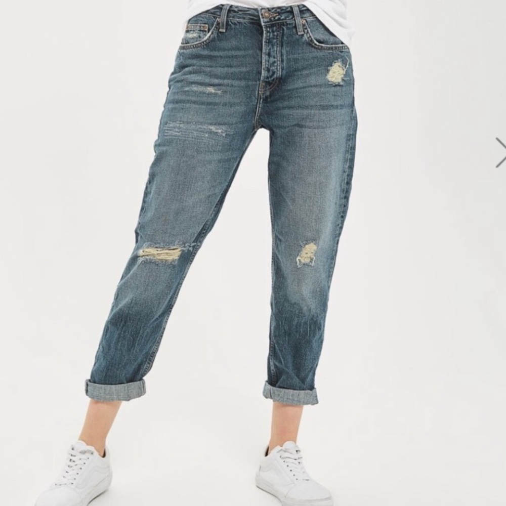 Topshop Hayden Moto Boyfriend Jeans