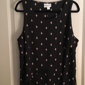 Ava & Viv Sleeveless Tiered Blouse