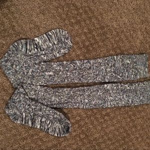 Black, White, and Multicolor speckled socks