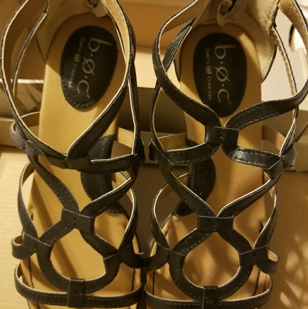 B.O.C. Sandals Black New In Box