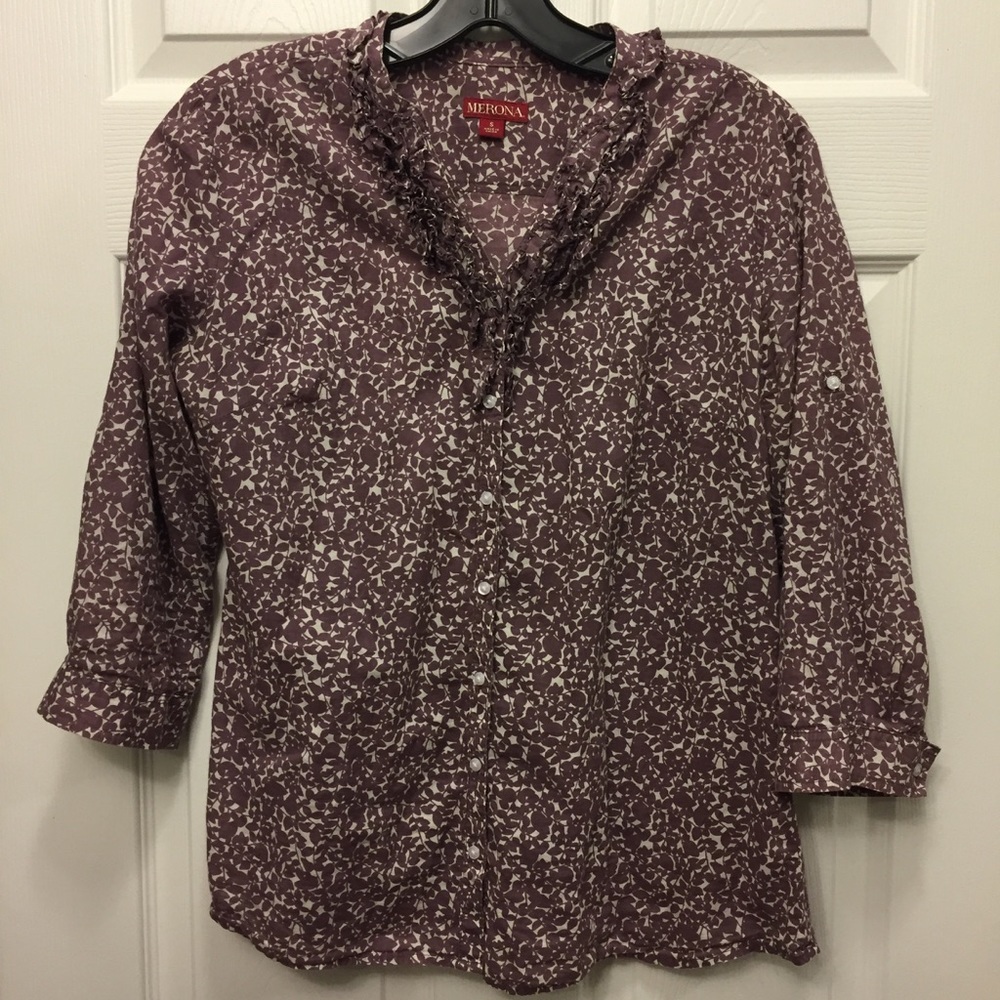 FREE IN BUNDLE Merona Lavender Floral Blouse