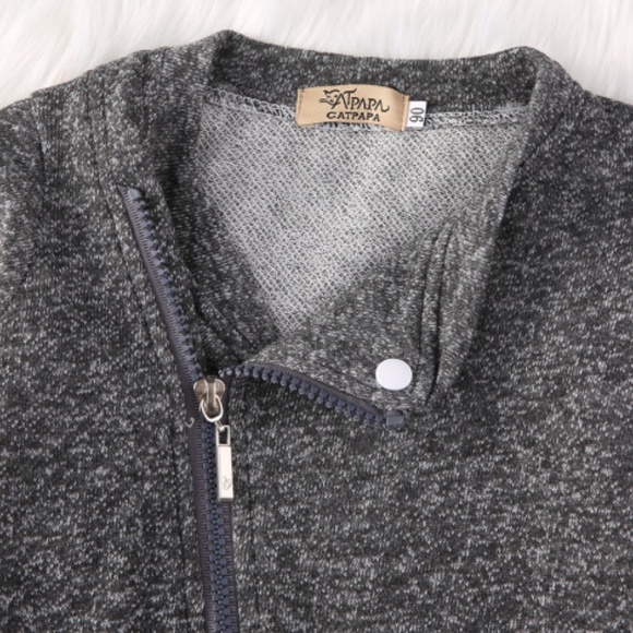 Heathered gray one piece baby boy girl outfit - Picture 6 of 6