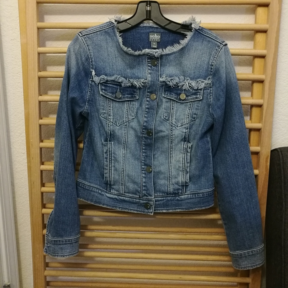 NY&C Soho Jeans Frayed Denim Jacket