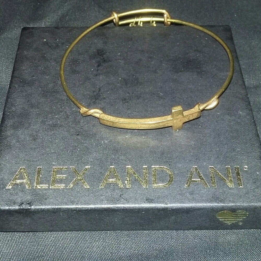 Alex and Ani sideways cross bracelet