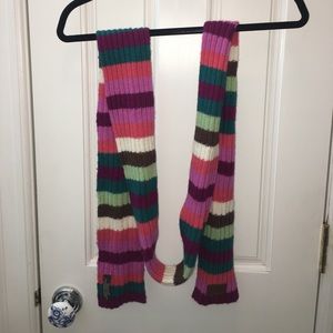 Authentic Coach Striped Wool Scarf and Mittens