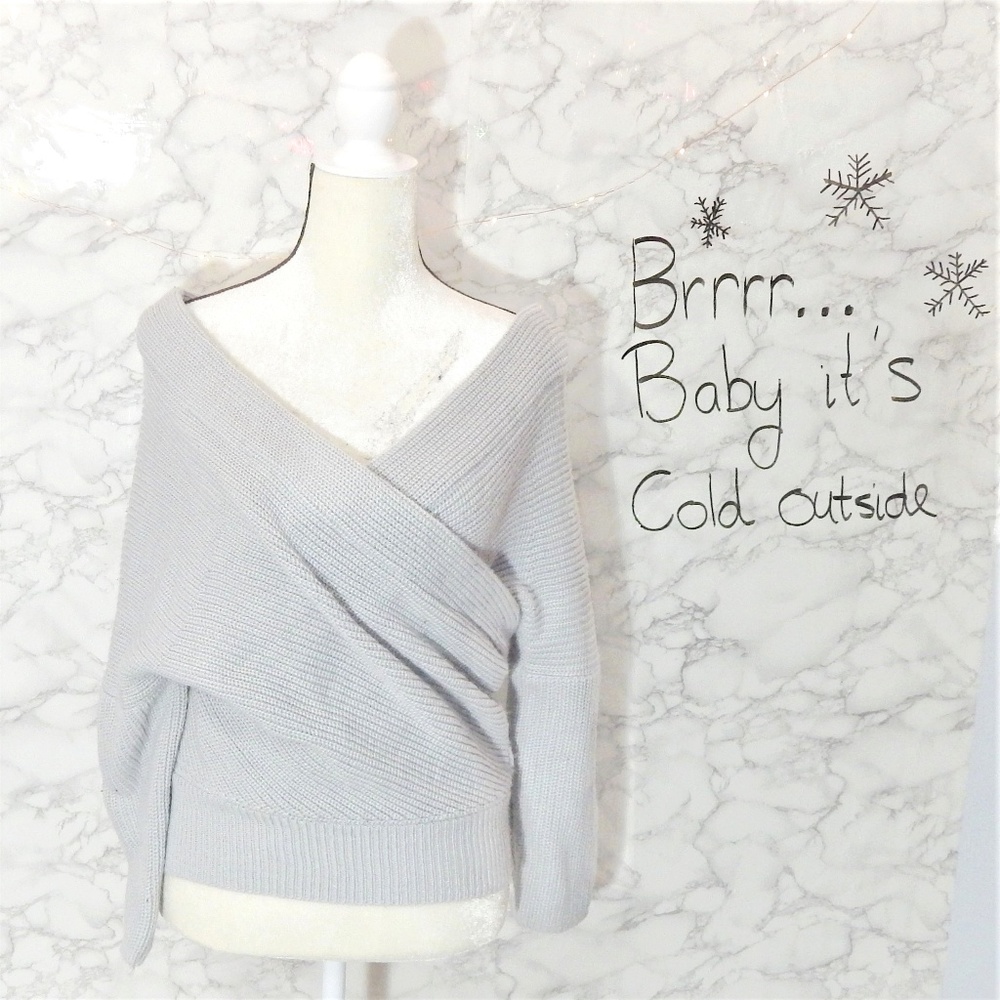 Chunky Wrap Sweater (M)
