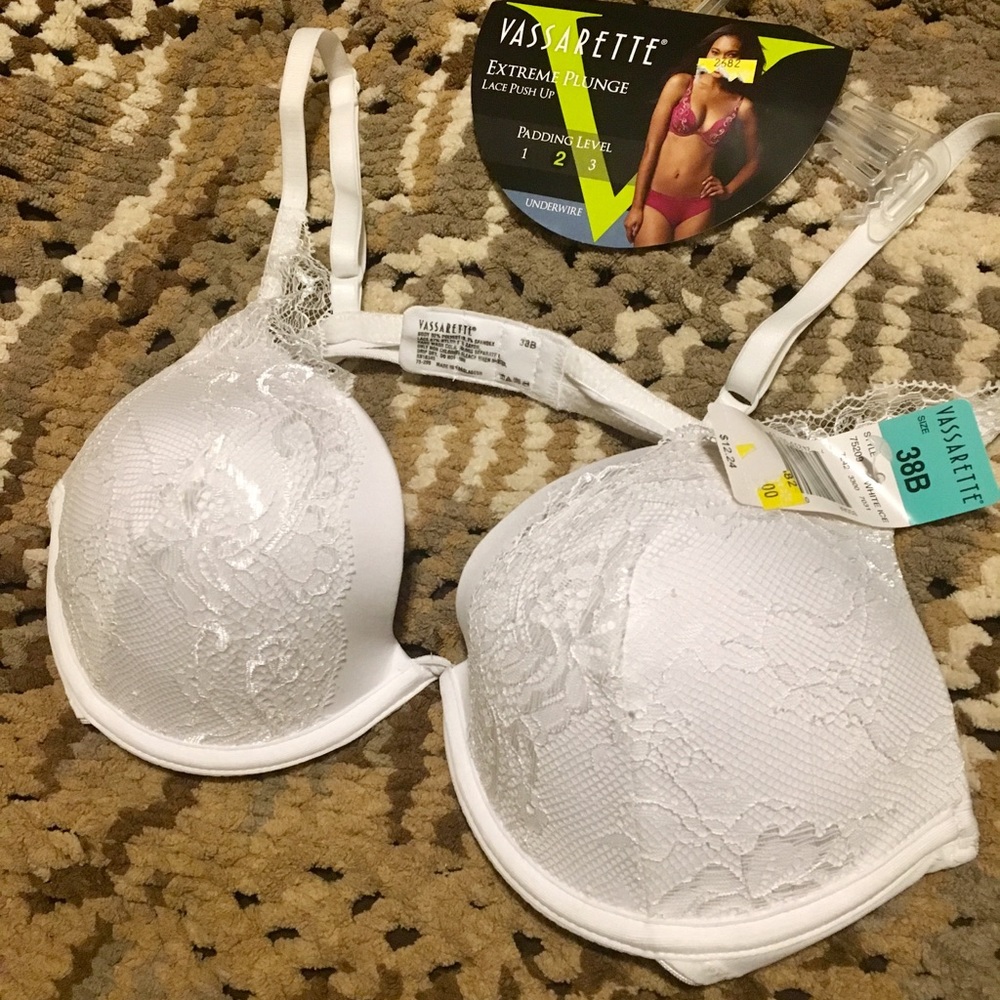 White Vassarette Underwire Push-up Bra