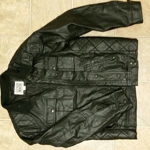 Men's Converse black leather jacket