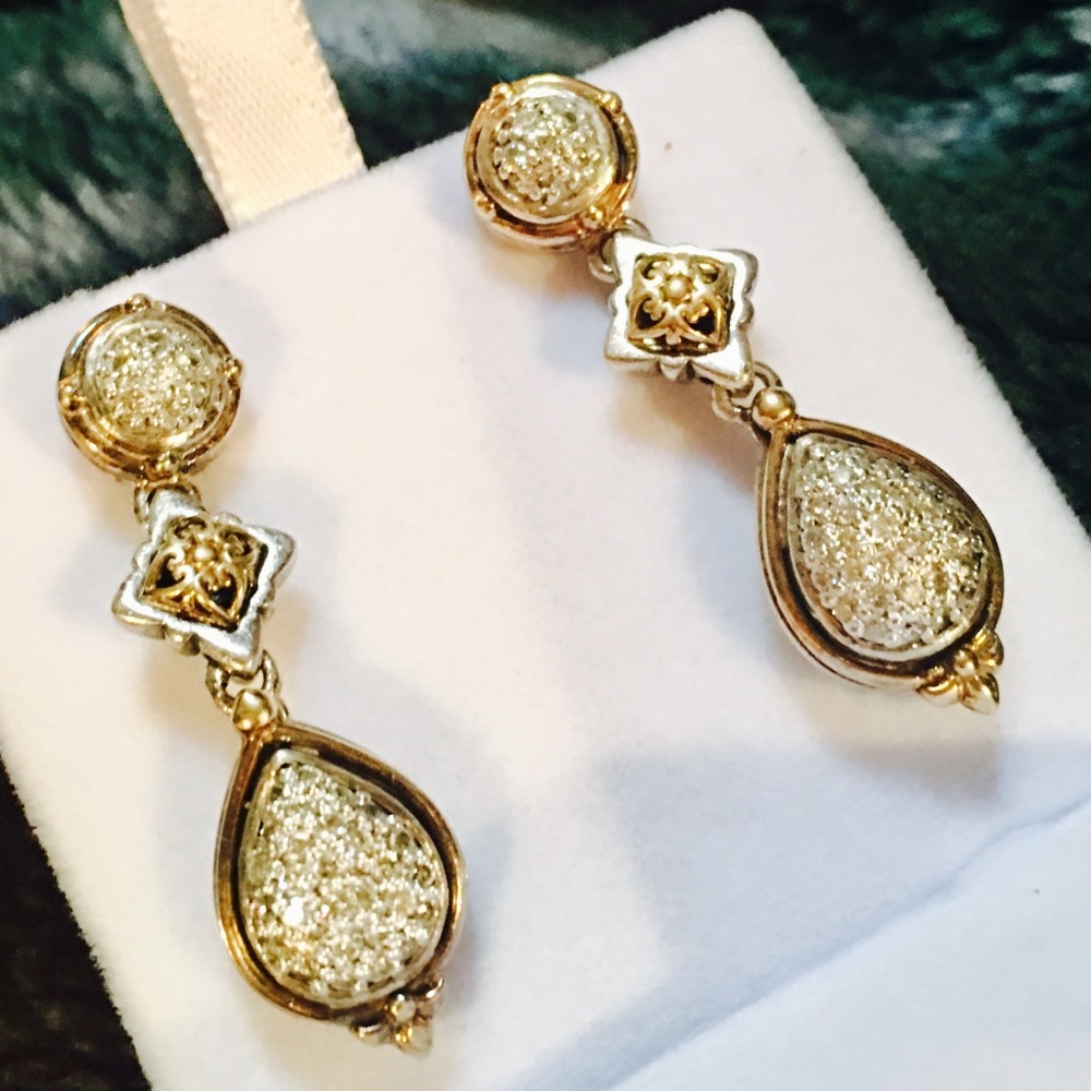 Konstantino Pave diamond dangle earrings for trade