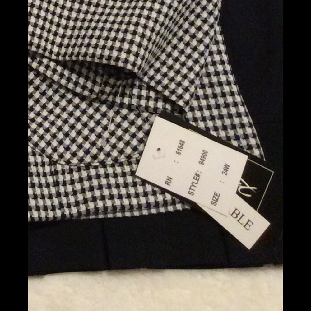 🎁NWT-2PC Black/White Houndstooth Check Jacket 20W - Picture 7 of 8