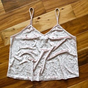 Crushed Velvet Blush Tank