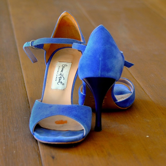 Comme Il Faut electric blue suede Size 37 - Picture 3 of 5