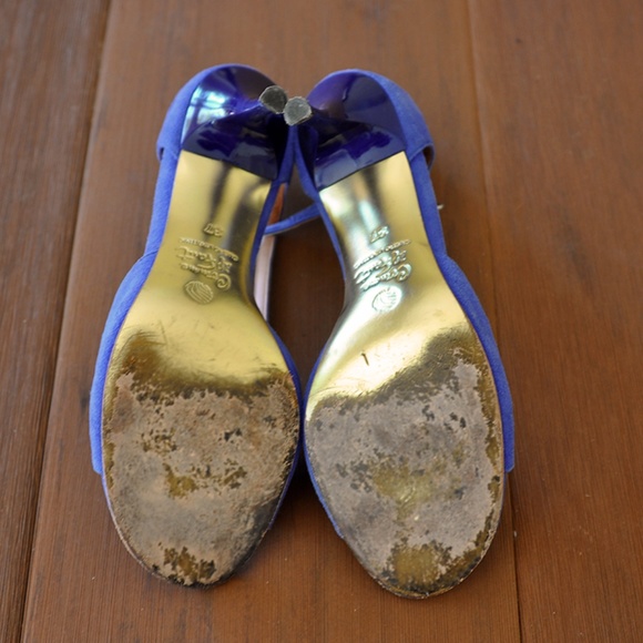 Comme Il Faut electric blue suede Size 37 - Picture 5 of 5