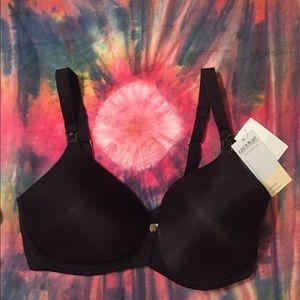 NWT black wireless nursing bra