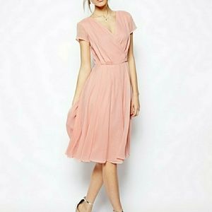 ASOS Midi Pink Dress