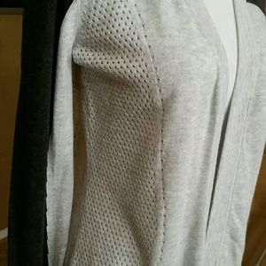 Belldini Grey cardigan with jersey holes