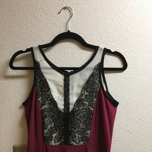 High-Low Lace Detail Dress