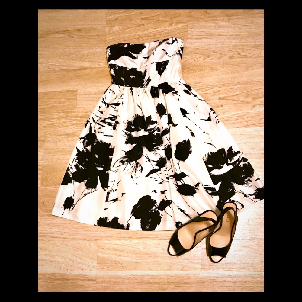 Barney’s New York Silk strapless dress — NWT