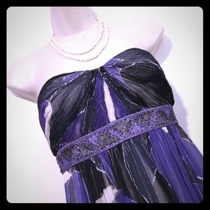 BCBGMaxazria Purple, Cream, Dark Navy Size 2