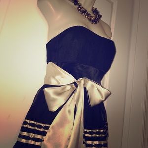 BCBGMaxazria Size 2 Black and Taupe Dress