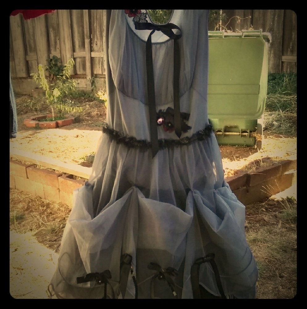 Hand made vintage style Victorian goth dress