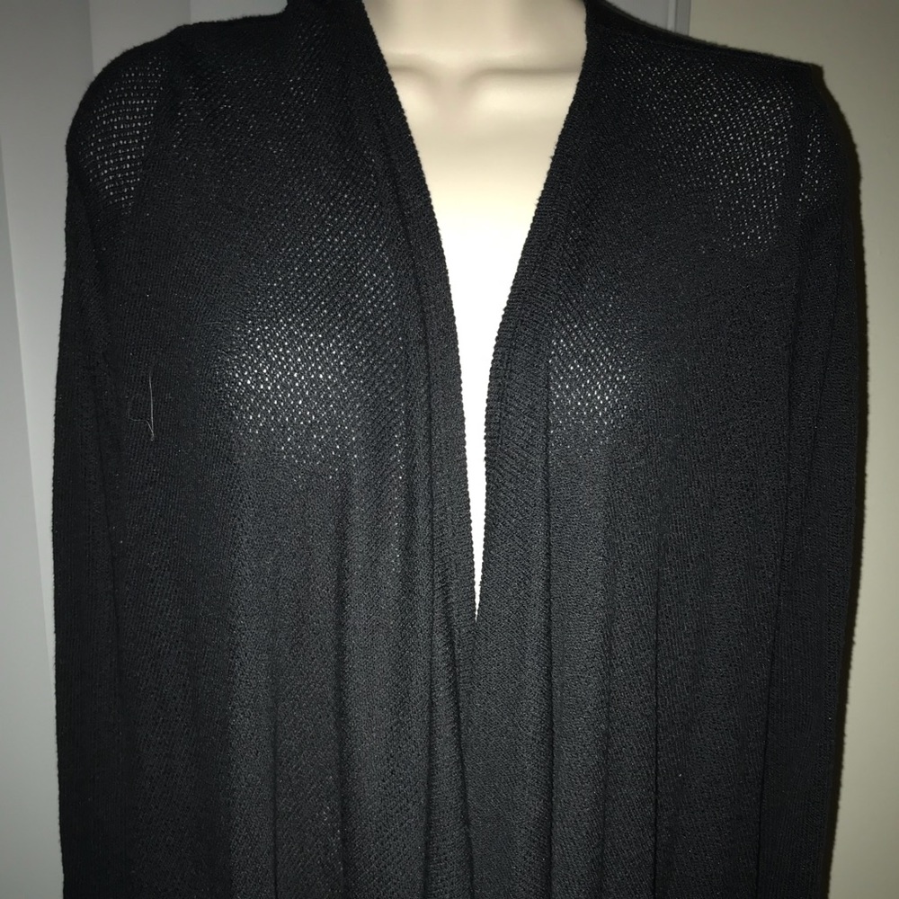 Gently Used Long Black Sweater, Short in Front !