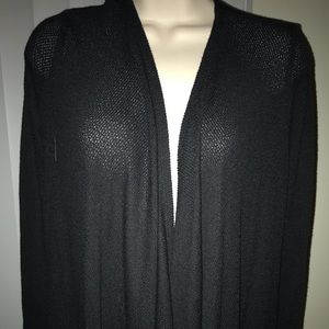 Gently Used Long Black Sweater, Short in Front !