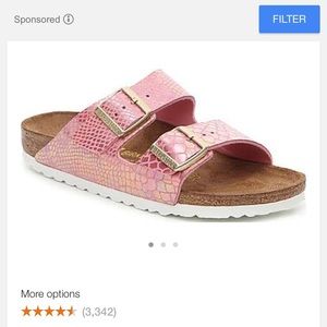 BIRKENSTOCK Arizona- Shiny Pink Snakeskin