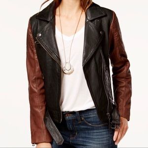 Lucky Brand Leather Moto Jacket