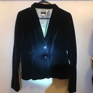 J. Crew Midnight Blue Velvet Blazer