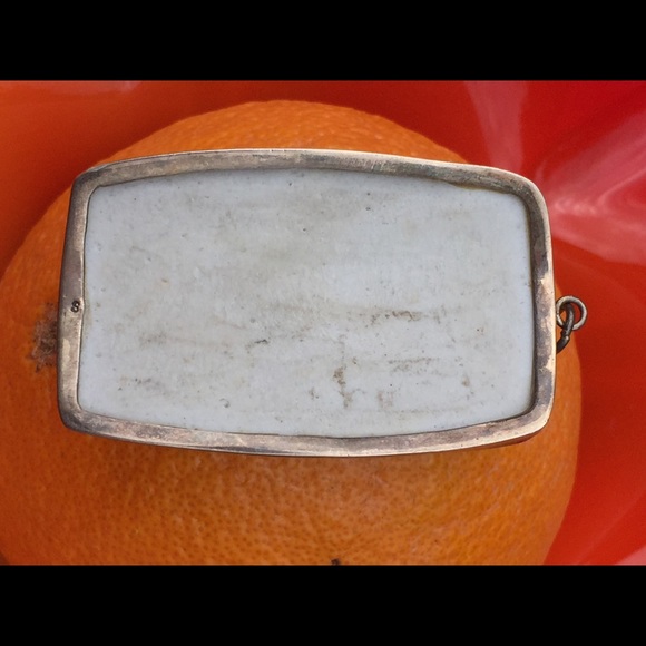 Large Vintage Sterling Asian Pendant - Picture 2 of 2