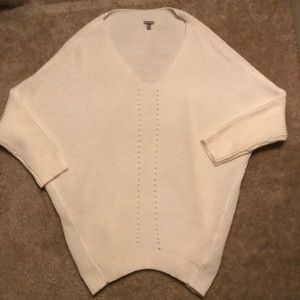 Brand New Cream Sweater, Crocheted Style, Size Sm
