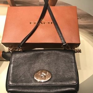 Coach Black Leather Crossbody Bag