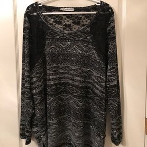 Black long sleeve top