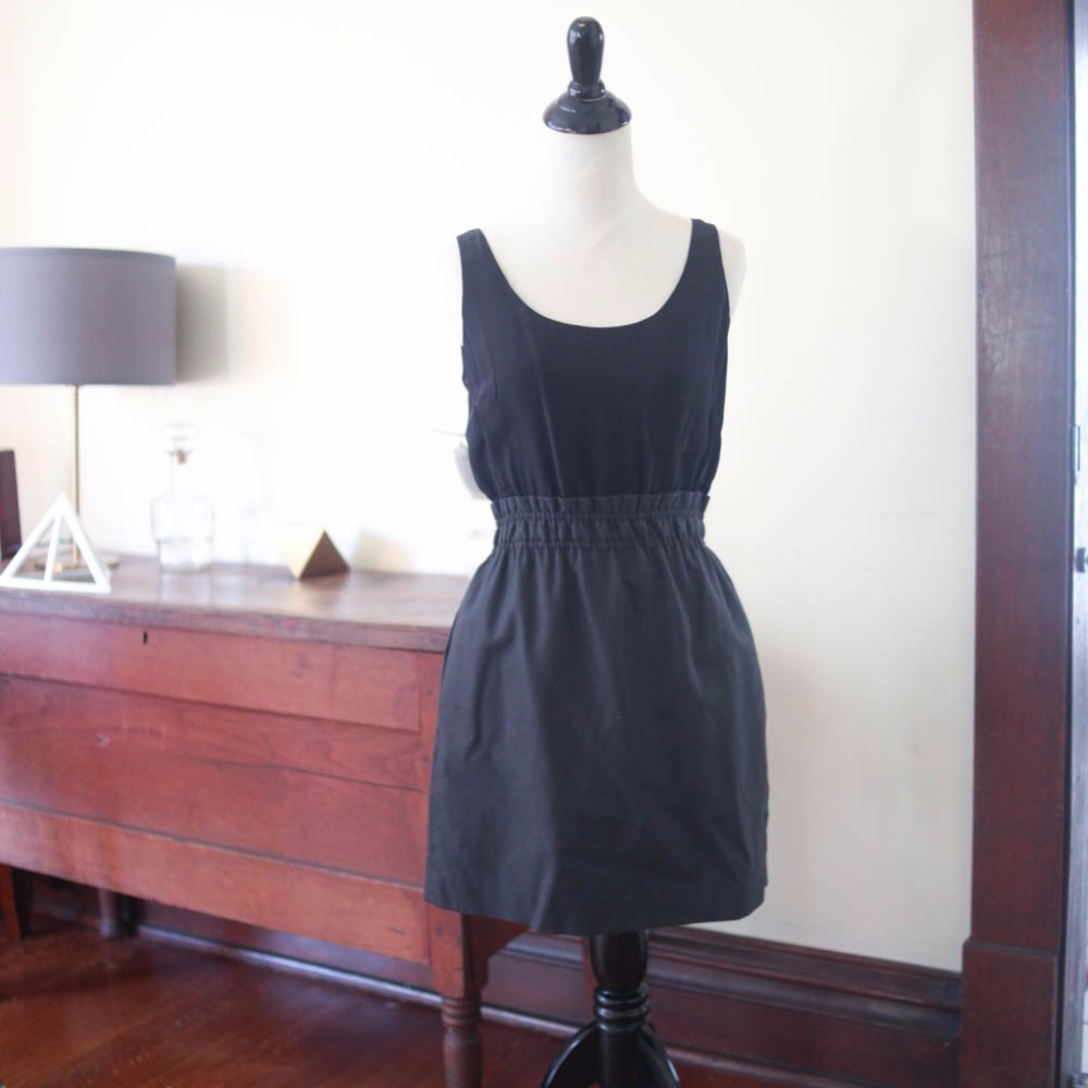 J. Crew tank dress 2 black gray PERFECT pockets  2