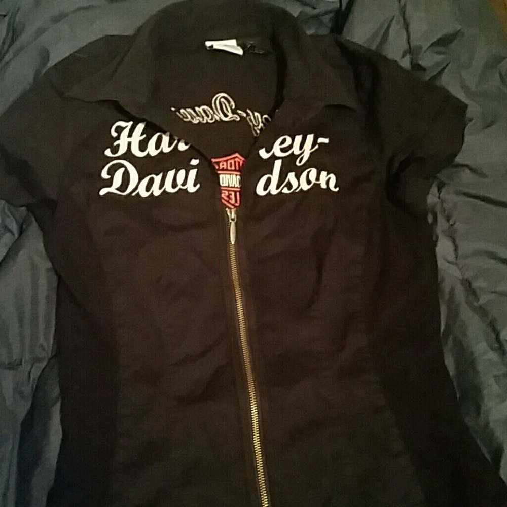 Harley Davidson zipper top