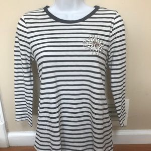 J. Crew Long Sleeve Stripped Top