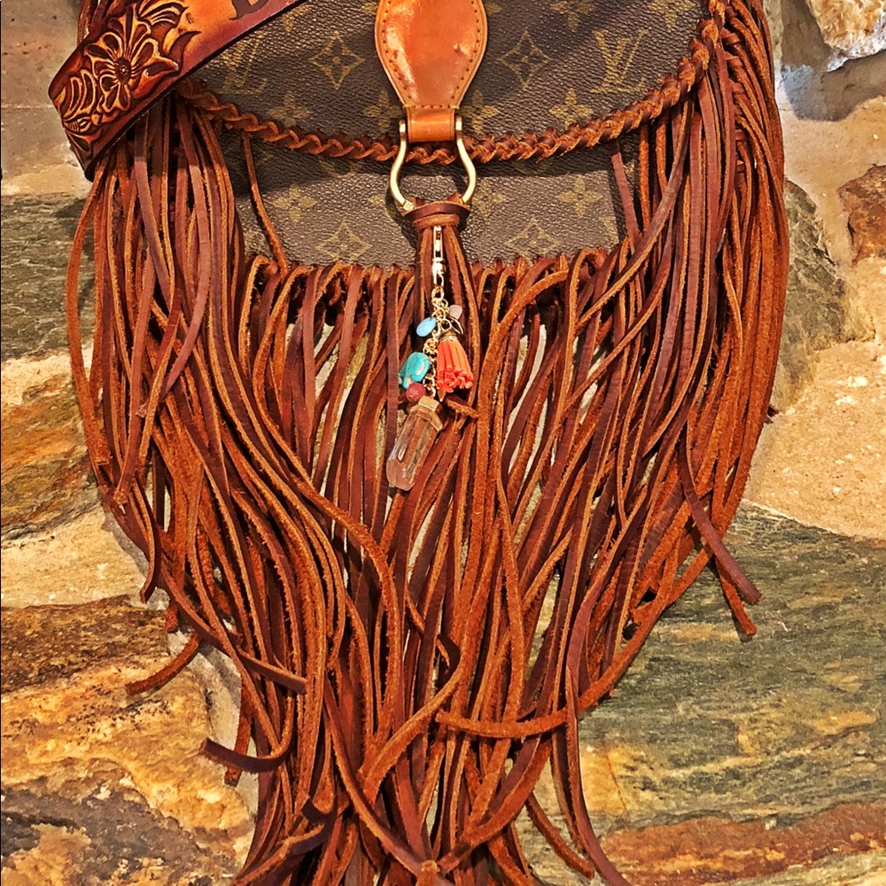 Authentic Fringed Louis Vuitton Crossbody
