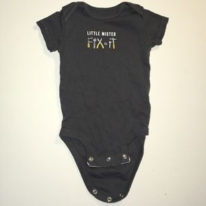 Baby's Dark Gray Little Mister Onesie