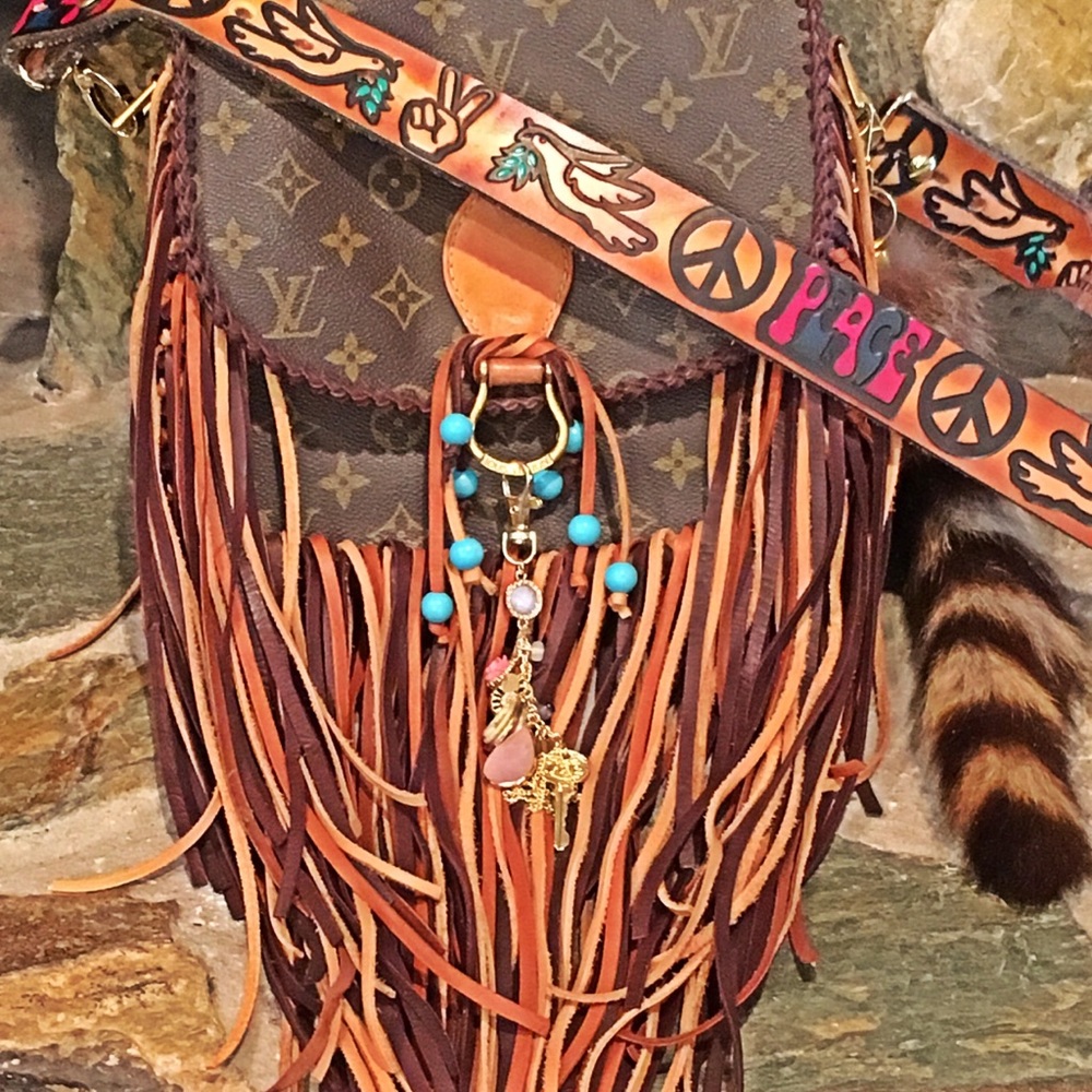 Authentic Fringed Louis Vuitton Crossbody