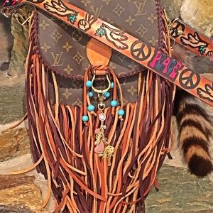 Authentic Fringed Louis Vuitton Crossbody