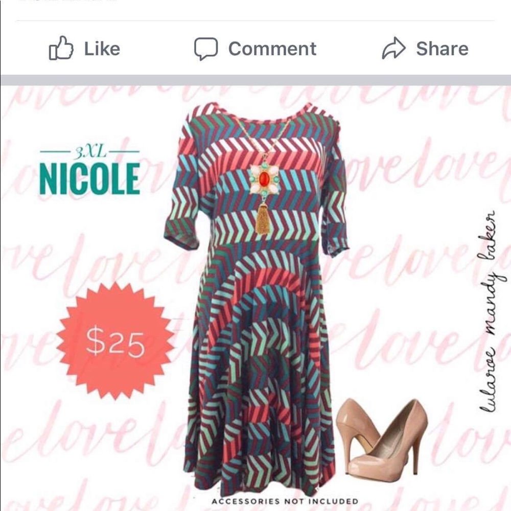 LuLaRoe 3XL Nicole dress.