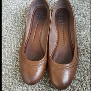 Frye genuine leather ballet flats size 8