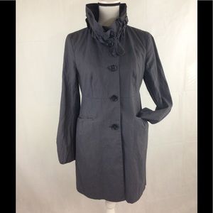 Ann Taylor LOFT Ruffle Collard Jacket Sz Small